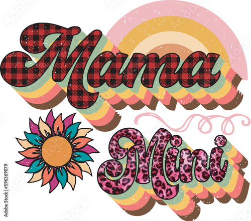 Retro Mama Sublimation Design