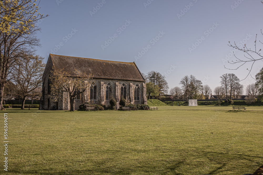 Priory Park, Chichester, West Sussex, England, Uk. April 2023 Priory Park, Chichester, West Sussex, England, Uk. April 2023