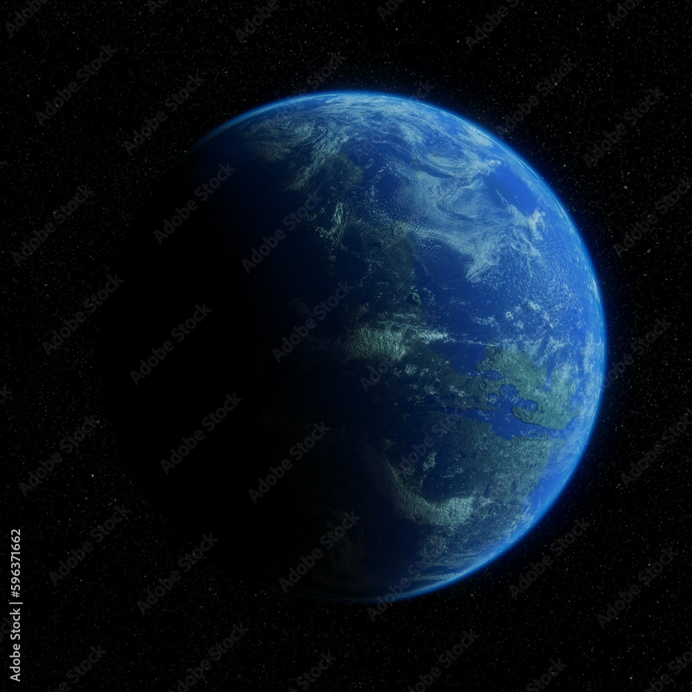 3 D Illustration of terraforming the Mars. 3 D Illustration of terraforming the Mars.