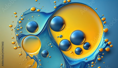 Generative AI technology. abstract Water drop Background