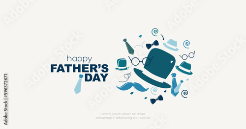 Father's Day card. Modern minimal design.
