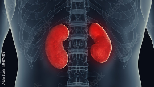 3d rendered medical illustration of a man's kidneys