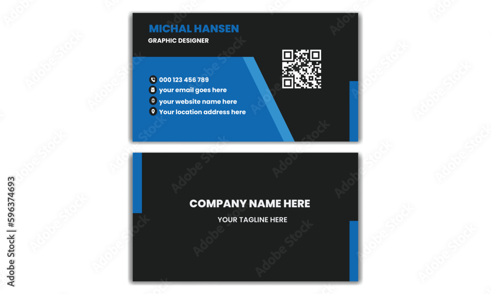 Modern presentation card with company logo. Vector business card template. Modern presentation card with company logo. Vector business card template.