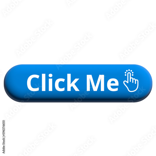 Click me 3d button web Transparent png