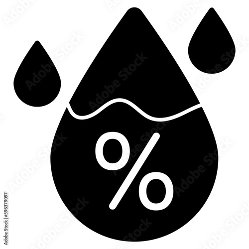 Conceptual flat design icon of humidity 