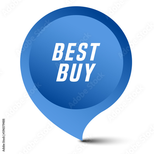 Colorful vector flat design banner best buy. This sign is well adapted for web design.