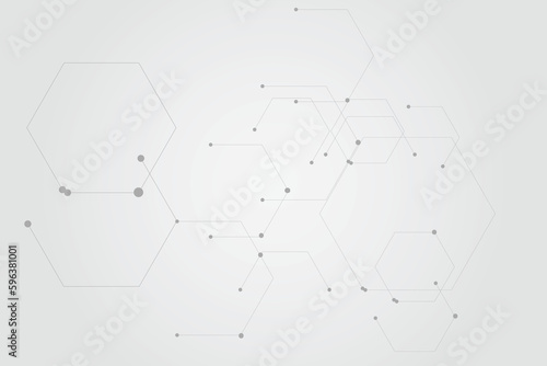  Technology connection digital data and big data concept. Abstract lines and dots connect background vector