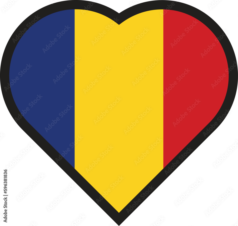 Fototapeta premium love flag romania