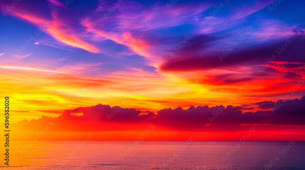 Beautiful dramatic sunset background