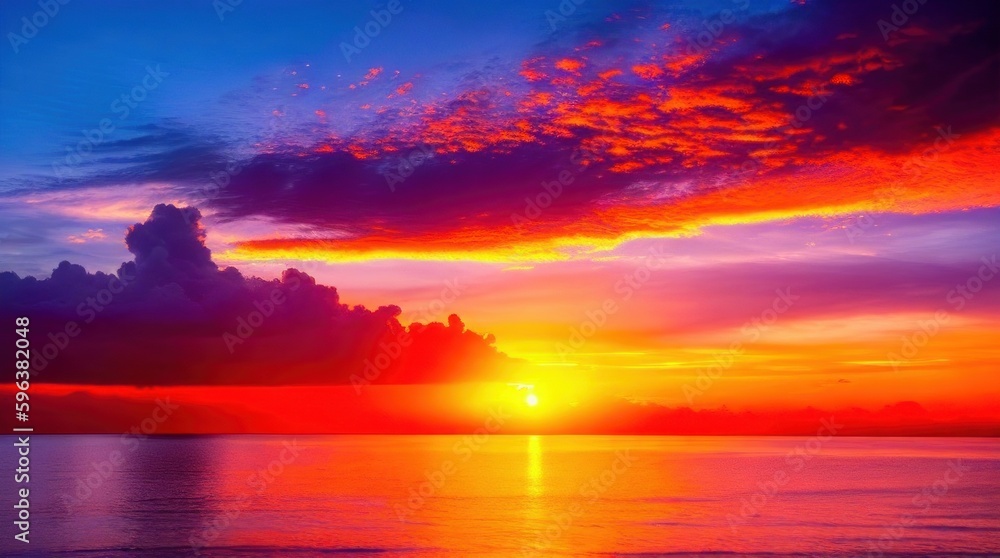 Beautiful dramatic sunset background