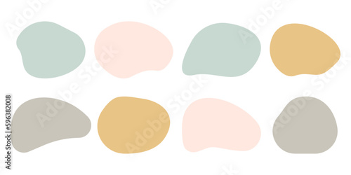 Abstract liquid black blotch shapes set