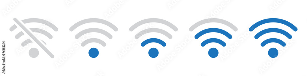 Wi fi icon set simple design Wi fi icon set simple design
