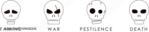 Skulls of The Four Horsemen of the Apocalypse.