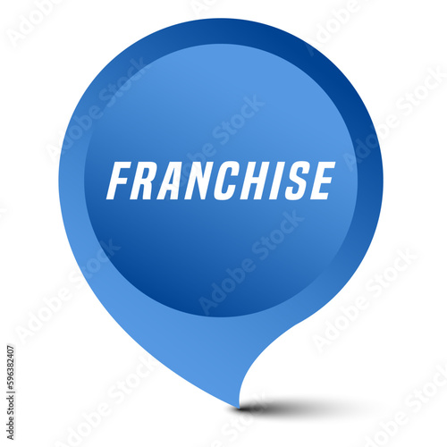 Colorful vector flat design banner franchise. This sign is well adapted for web design.