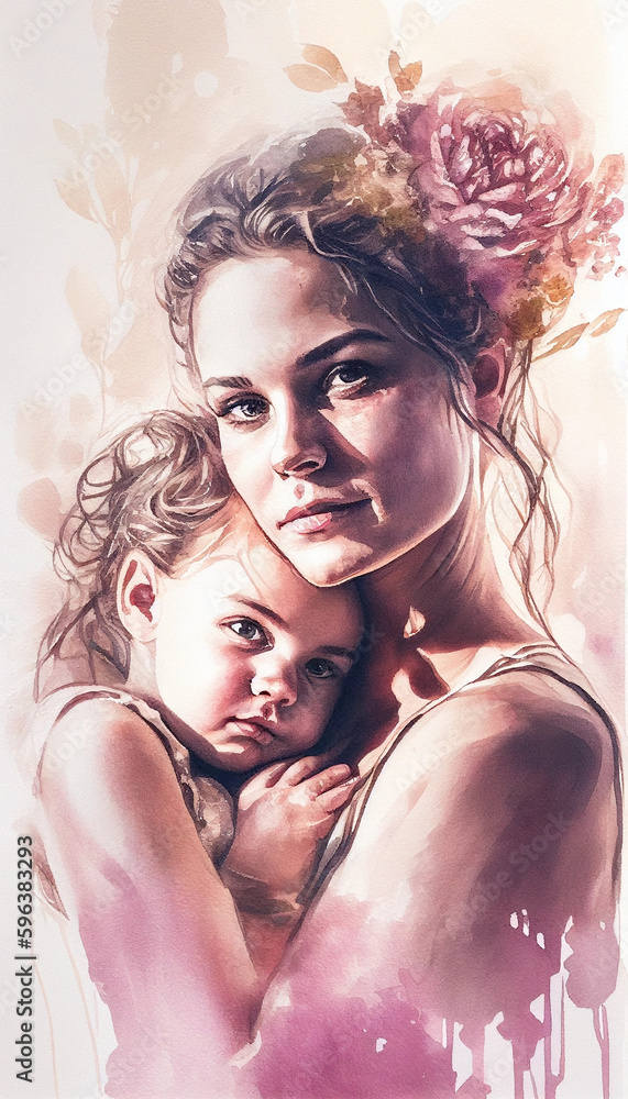 Mother's Day and Womanhood - stock photos featuring mother holding their children, capturing the beauty and strength of womanhood.