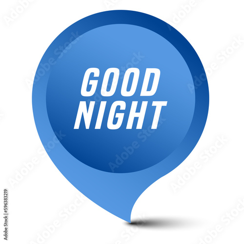Colorful vector flat design banner good night. This sign is well adapted for web design.