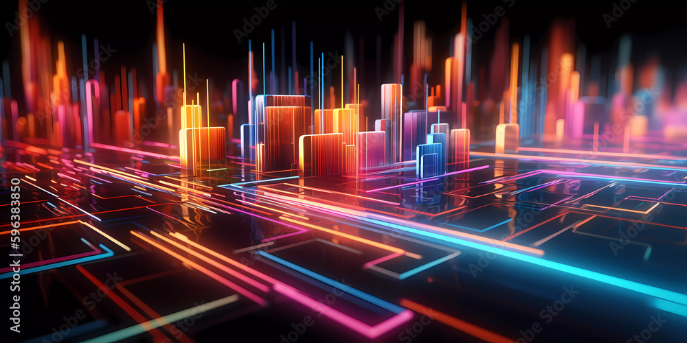 High-tech 3D abstract backgrounds High-tech 3D abstract backgrounds