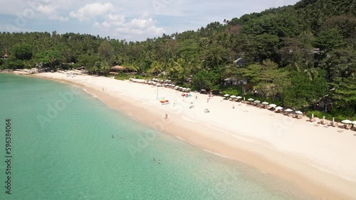 4K Aerial Footage of Pansea Beach, Surin in Phuket photo