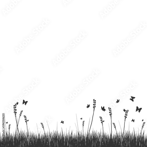 grass silhouette element