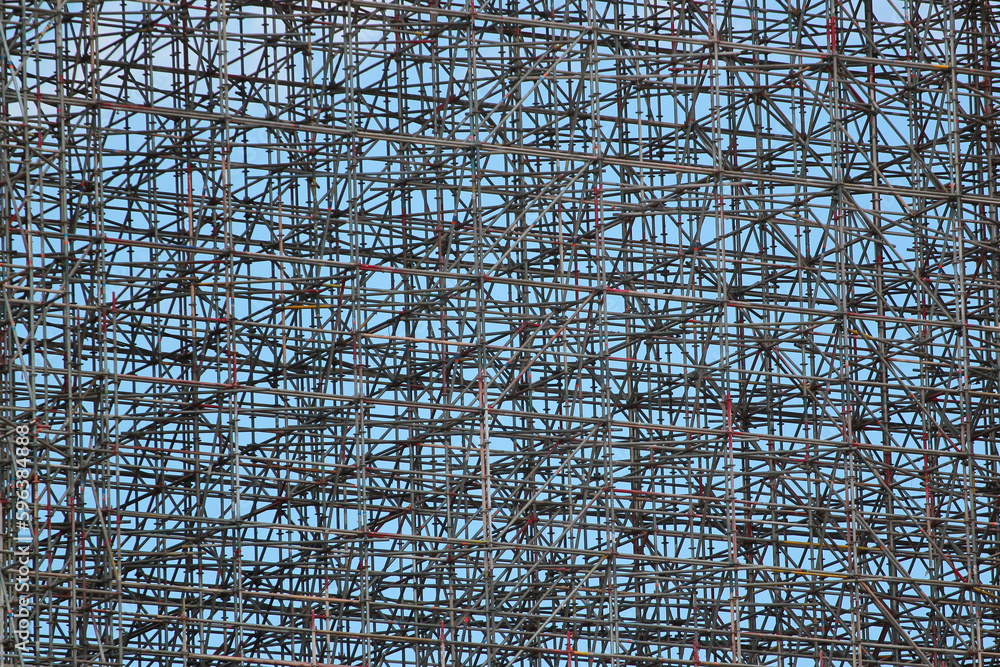 Dense scaffolding as a construction background Dense scaffolding as a construction background