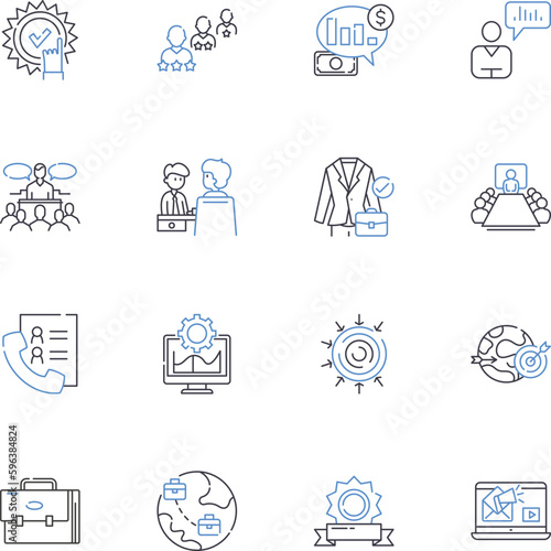 Web development line icons collection. HTML, CSS, JavaScript, PHP, Ruby, Python, Frameworks vector and linear illustration. APIs,Responsive,Mobile outline signs set Generative AI