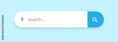 search bar with magnifier and voice icon vector design