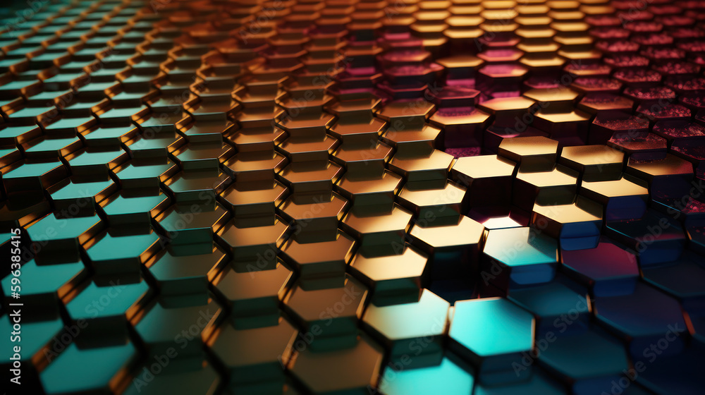 Metallic Honeycomb Pattern in 8K Metallic Honeycomb Pattern in 8K