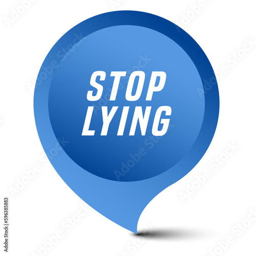 Colorful vector flat design banner stop lying. This sign is well adapted for web design.