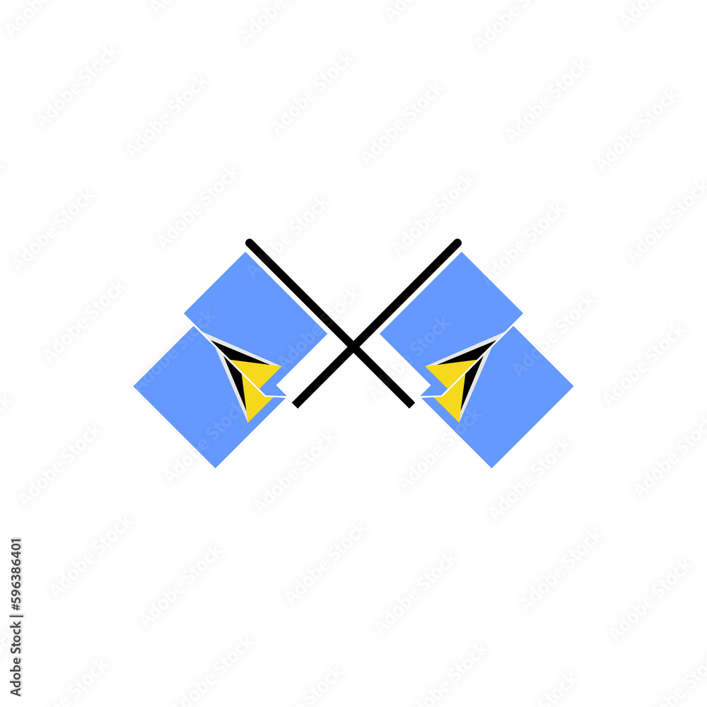 Saint lucia flags icon set, Saint lucia independence day icon set vector sign symbol Saint lucia flags icon set, Saint lucia independence day icon set vector sign symbol