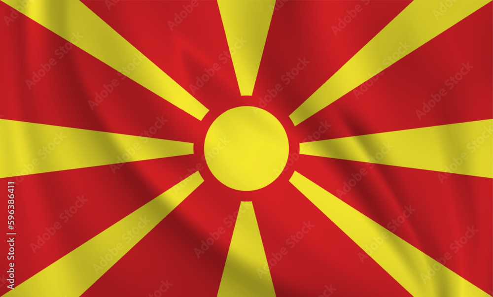 North Macedonia flag waving in the wind. 3D rendering vector illustration EPS10.
North Macedonia flag waving in the wind. 3D rendering vector illustration EPS10.