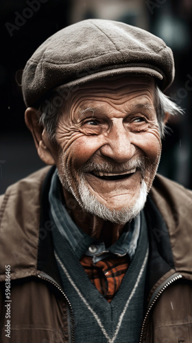 happy old man  generative ai