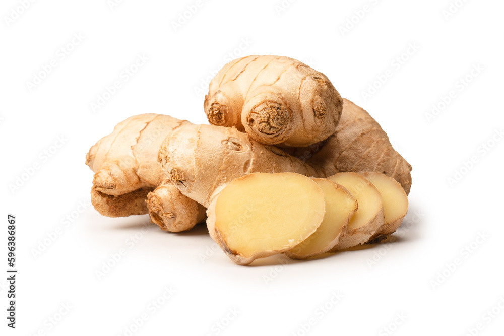 Ginger root isolated on white background. Ginger root isolated on white background.
