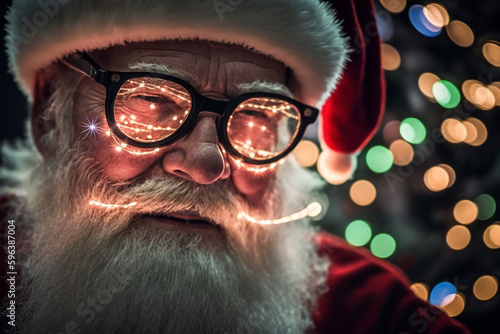 cool santa claus with glasses made with generative ai © The Art Wave