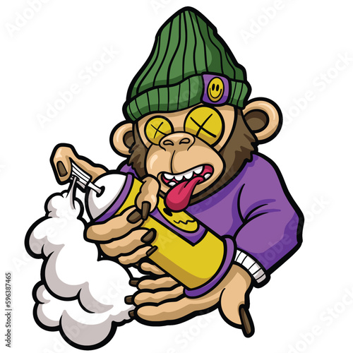 Cool Monkey Graffiti
