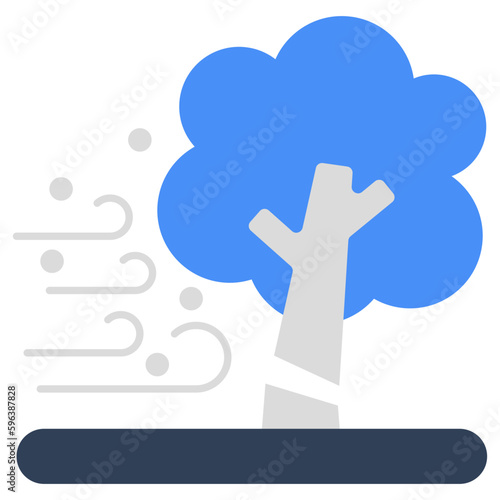 A perfect design icon of windstorm 