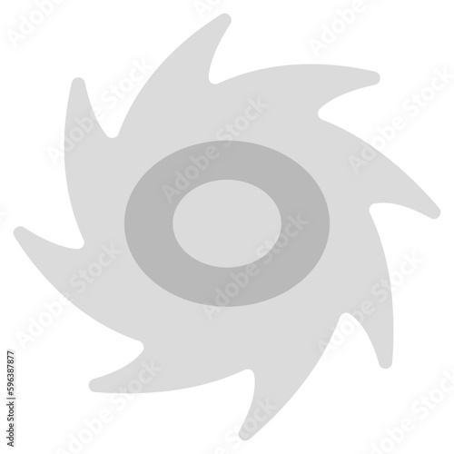 A flat design icon of typhoon 