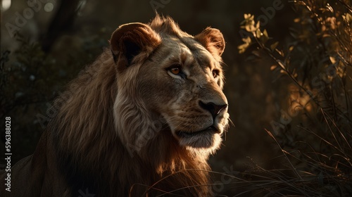 Lion close up shot