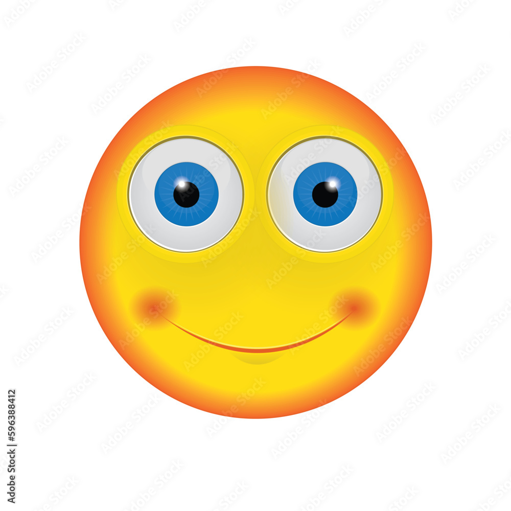 Smiling emoticon isolated on a white background Smiling emoticon isolated on a white background