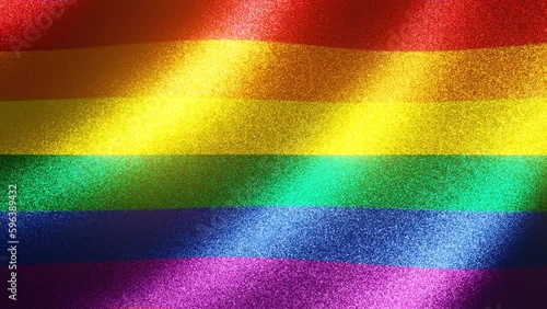 glitter rainbow flag wave background