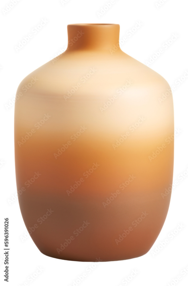 Ceramic, clay vase in terracotta colours. Isolated on transparent background V5. generative ai Ceramic, clay vase in terracotta colours. Isolated on transparent background V5. generative ai