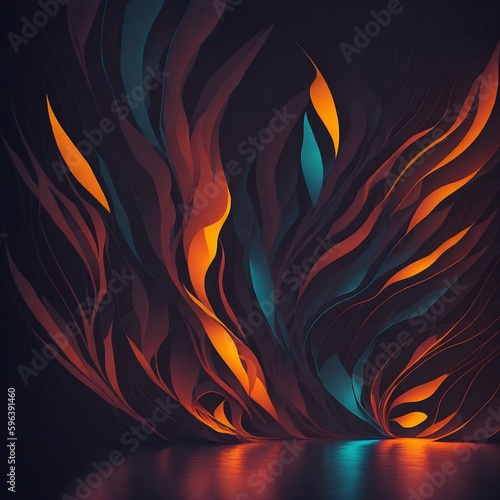 abstract art background illustration, soft lighting, 8k, bright colors, fiery, created with Generative AI