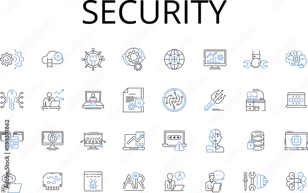 Security line icons collection. Protection, Safeguard, Safety, Defense, Shielding, Sheltering, Preservation vector and linear illustration. Assurance,Conservation,Sanctuary outline signs Generative AI Security line icons collection. Protection, Safeguard, Safety, Defense, Shielding, Sheltering, Preservation vector and linear illustration. Assurance,Conservation,Sanctuary outline signs Generative AI