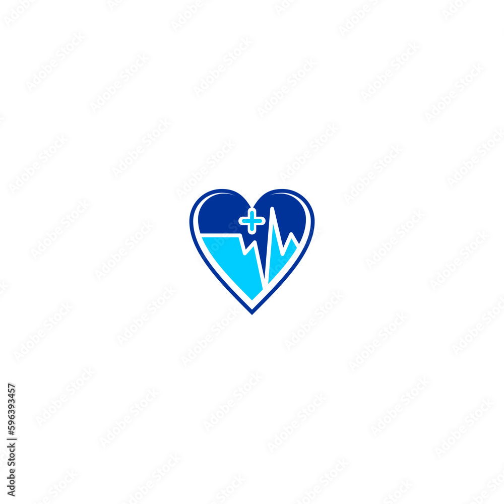 logo for medical and heath abstract dua color