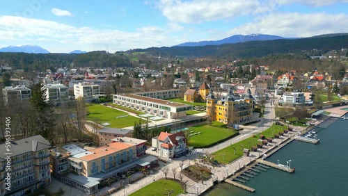 City of Velden at Lake Woerthersee in Austria - travel photography photo