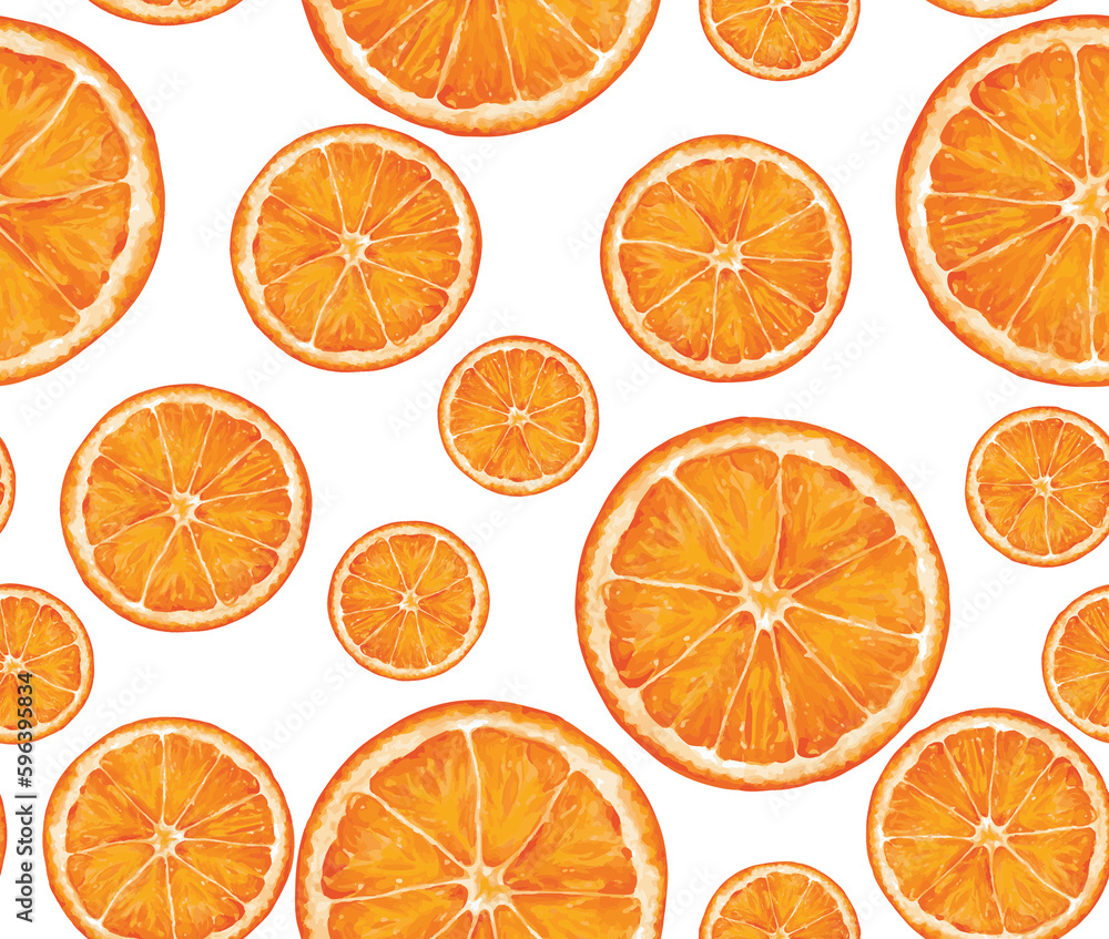 Seamless orange pattern, fruit pattern. Seamless orange pattern, fruit pattern.