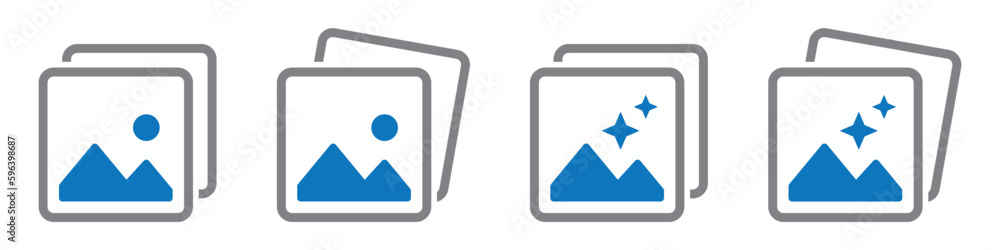 Gallery icon. Image icon. Picture icon. Photo icon, vector illustration Gallery icon. Image icon. Picture icon. Photo icon, vector illustration