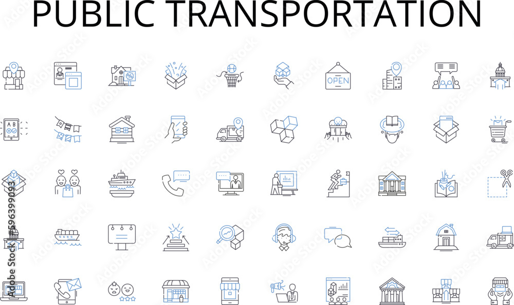 Public transportation line icons collection. Hospital, Clinic, Ward, Sickbay, Medical, Emergency, Treatment vector and linear illustration. Recovery,Care,Bedside outline signs set Generative AI Public transportation line icons collection. Hospital, Clinic, Ward, Sickbay, Medical, Emergency, Treatment vector and linear illustration. Recovery,Care,Bedside outline signs set Generative AI