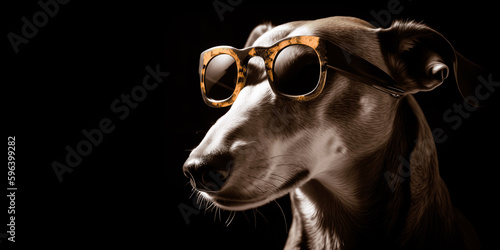 Galgo Spanish with sunglasses