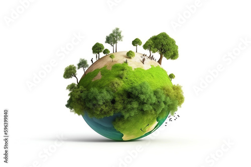World, Econemy, green planet, forest, AI generated