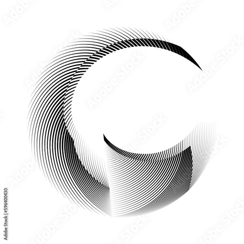 abstract circle sign, symbol, emblem, icon, vector modern design element